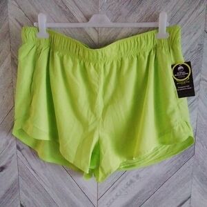 Atheletic Works Women's Core Running Shorts Sz: XXXL (22) Green(Chartreuse)
